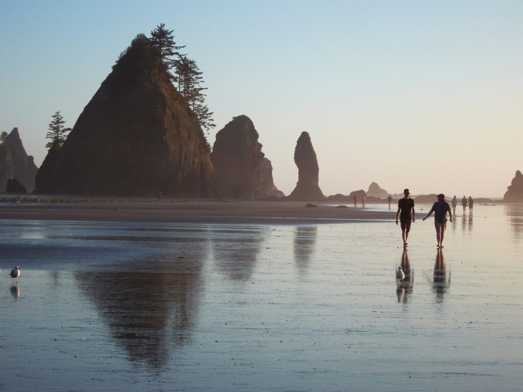 walking on the Ruby Beach