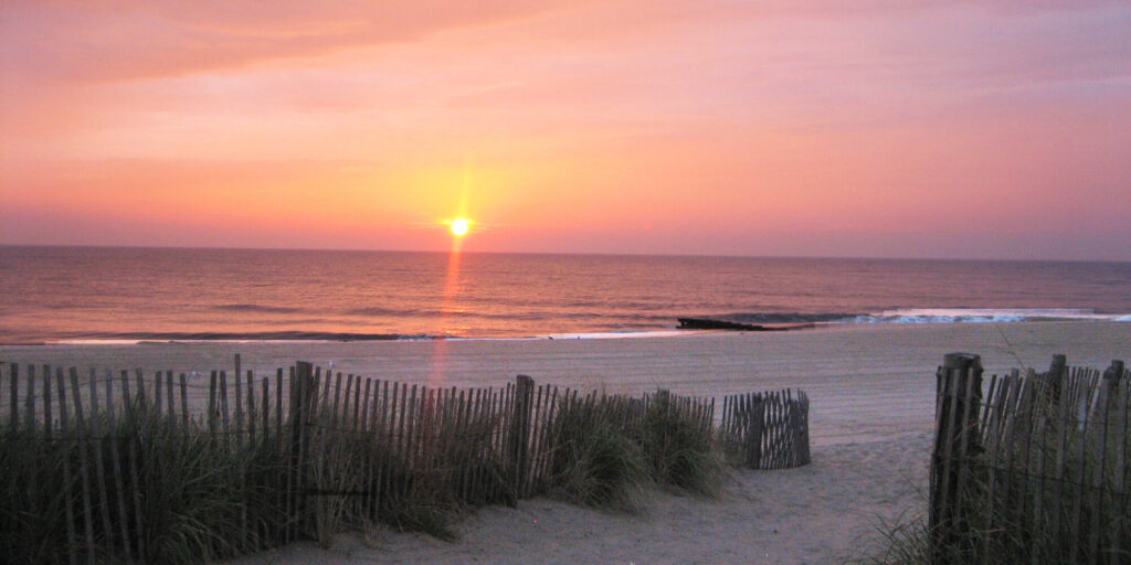 Delaware beach sunset 