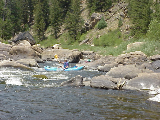 Canoers on the North Platte River, Northgate Canyon