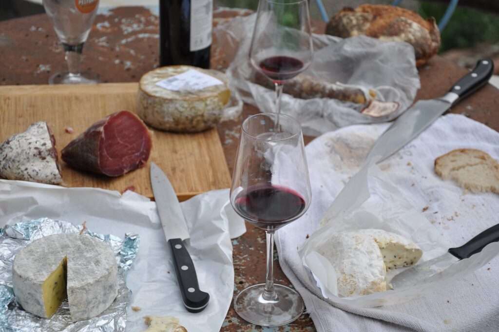 cheese and wine picnic